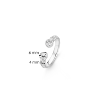 Ring Ti Sento Milano Woman in Silver Zirconia 12093ZI-12 - 12093ZI-12